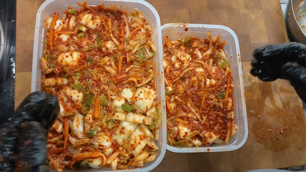 Receta de kimchi rápido: mezclar ingredientes